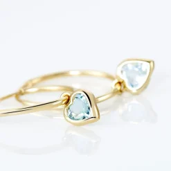 Histoire d'Or Créoles Marsie Coeur Or Jaune Topaze* Boucles D'Oreilles|Boucles D'Oreilles Créoles