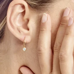 Histoire d'Or Créoles Marsie Coeur Or Jaune Topaze* Boucles D'Oreilles|Boucles D'Oreilles Créoles