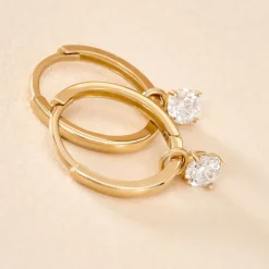 Histoire d'Or Créoles Massimo Or Jaune Oxyde De Zirconium* Boucles D'Oreilles|Boucles D'Oreilles Créoles