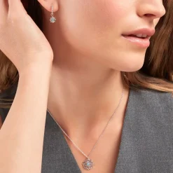 Histoire d'Or Créoles Meissa Argent Blanc Oxyde De Zirconium* Boucles D'Oreilles|Boucles D'Oreilles Fantaisie