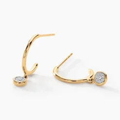 Histoire d'Or Créoles Mon 1er Diamant Or Jaune Diamant* Boucles D'Oreilles|Boucles D'Oreilles Créoles