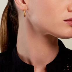 Best Histoire d'Or Créoles Mona Acier Jaune