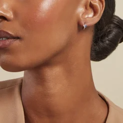 Histoire d'Or Créoles Myhalf De Zirconium* Boucles D'Oreilles|Boucles D'Oreilles Fantaisie