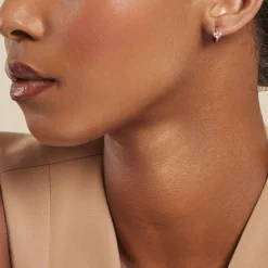 Histoire d'Or Créoles Myhalf De Zirconium* Boucles D'Oreilles|Boucles D'Oreilles Fantaisie