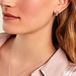 Histoire d'Or Créoles Oksanne Argent Blanc* Boucles D'Oreilles|Boucles D'Oreilles Créoles