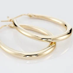 Histoire d'Or Créoles Olivia Ovale Plaqué Or Jaune* Boucles D'Oreilles|Boucles D'Oreilles Fantaisie