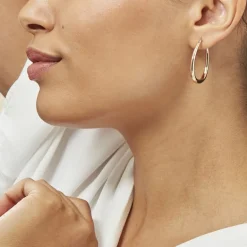 Histoire d'Or Créoles Olivia Ovale Plaqué Or Jaune* Boucles D'Oreilles|Boucles D'Oreilles Fantaisie