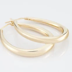 Histoire d'Or Créoles Olivia Ovale Plaqué Or Jaune* Boucles D'Oreilles|Boucles D'Oreilles Fantaisie