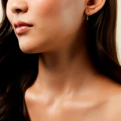 Online Histoire d'Or Créoles Onora Or Jaune Emeraude