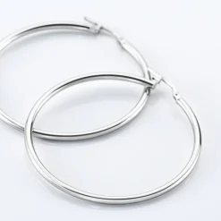 Clearance Histoire d'Or Créoles Or Blanc Rond