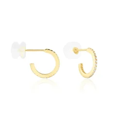 Best Histoire d'Or Créoles Or Jaune Brodie Oxyde De Zirconium or jaune oxyde