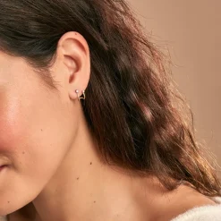 Histoire d'Or Créoles Or Jaune Cosmo Oxydes De Zirconium* Boucles D'Oreilles|Boucles D'Oreilles Créoles