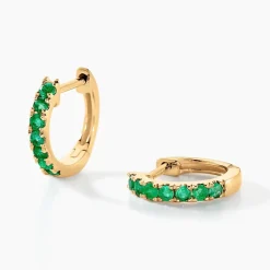 New Histoire d'Or Créoles Or Jaune Killian Emeraudes or jaune emeraude