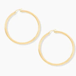 Histoire d'Or Créoles Or Jaune Rond* Boucles D'Oreilles|Boucles D'Oreilles Créoles