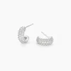 Histoire d'Or Créoles Palome Argent Blanc Oxyde De Zirconium* Boucles D'Oreilles|Boucles D'Oreilles Fantaisie