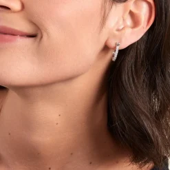 Histoire d'Or Créoles Pasha Argent Blanc Oxyde De Zirconium* Boucles D'Oreilles|Boucles D'Oreilles Fantaisie