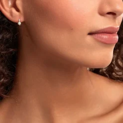 Discount Histoire d'Or Créoles Peni Or Jaune Perle De Culture Oxyde De Zirconium