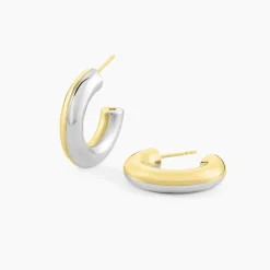 Histoire d'Or Créoles Perfect Match Argent Bicolore* Boucles D'Oreilles|Boucles D'Oreilles Créoles