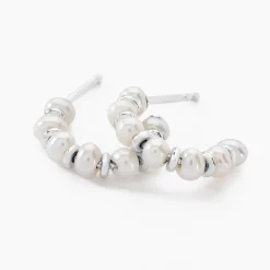 Discount Histoire d'Or Créoles Perlissima argent blanc perle de culture