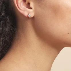 Outlet Histoire d'Or Créoles Plaqué Or Laurick Oxydes De Zirconium plaqué or jaune oxyde