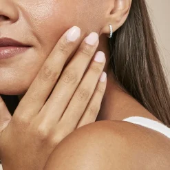 Histoire d'Or Créoles Rio Argent Blanc Oxyde De Zirconium* Boucles D'Oreilles|Boucles D'Oreilles Fantaisie