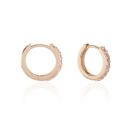 Histoire d'Or Créoles Rio Argent Rose Oxyde De Zirconium* Boucles D'Oreilles|Boucles D'Oreilles Fantaisie