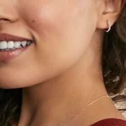 Discount Histoire d'Or Créoles Sandrine Or Jaune Strass