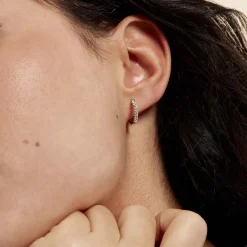 Discount Histoire d'Or Créoles Sandrine Or Jaune Strass