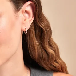 Histoire d'Or Créoles Servane Argent Blanc Oxyde De Zirconium* Boucles D'Oreilles|Boucles D'Oreilles Fantaisie