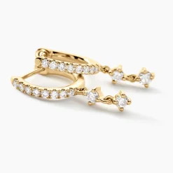 Discount Histoire d'Or Créoles Sharyl Or Jaune Diamant Synthétique