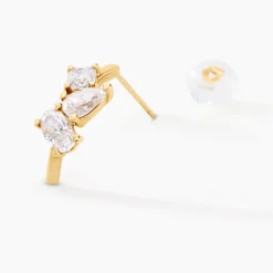 Hot Histoire d'Or Créoles Shiny Garden Or Jaune Oxyde De Zirconium