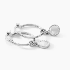 Discount Histoire d'Or Créoles Sixties Argent Blanc