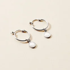 Discount Histoire d'Or Créoles Sixties Argent Blanc