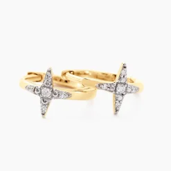 Best Histoire d'Or Créoles Starlight Or Jaune Diamant