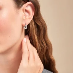 Hot Histoire d'Or Créoles Suliac Argent Blanc