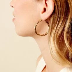 Discount Histoire d'Or Créoles Tegan Or Jaune