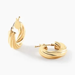 Histoire d'Or Créoles Thiago Or Jaune* Boucles D'Oreilles|Boucles D'Oreilles Créoles