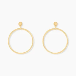 Hot Histoire d'Or Créoles Tia Geometrique Or Jaune