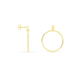 Hot Histoire d'Or Créoles Tia Geometrique Or Jaune