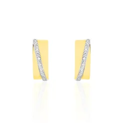 Histoire d'Or Créoles Timira Or Jaune Diamant* Boucles D'Oreilles|Boucles D'Oreilles Créoles
