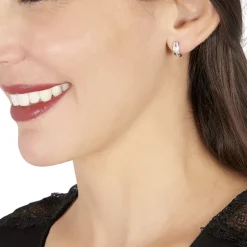 Histoire d'Or Créoles Timira Rondes Or Blanc Diamant* Boucles D'Oreilles|Boucles D'Oreilles Créoles