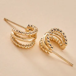 Online Histoire d'Or Créoles Timmy Plaqué Or Jaune