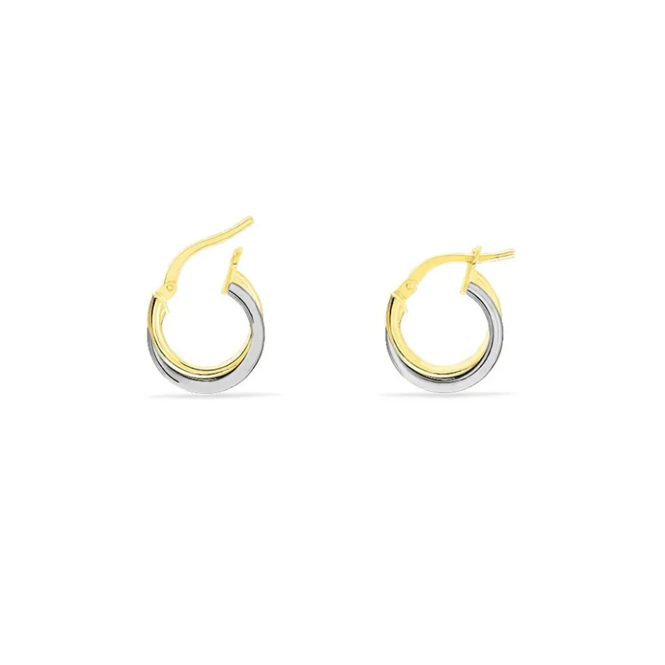 Hot Histoire d'Or Créoles Tita Or Bicolore