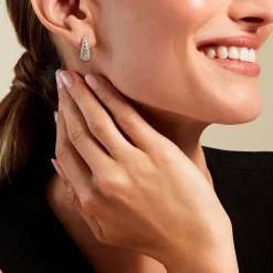 Best Histoire d'Or Créoles Tiwa De Zirconium argent blanc oxyde