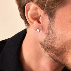 Histoire d'Or Créoles Two Argent Blanc* Boucles D'Oreilles|Boucles D'Oreilles Fantaisie