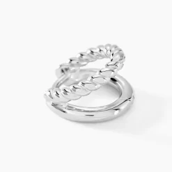 New Histoire d'Or Créoles Two Argent Blanc