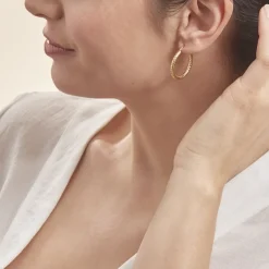 Histoire d'Or Créoles Udara Or Jaune* Boucles D'Oreilles|Boucles D'Oreilles Créoles