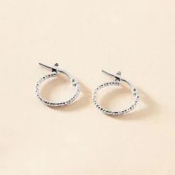 Histoire d'Or Créoles Valentine Argent Blanc* Boucles D'Oreilles|Boucles D'Oreilles Fantaisie