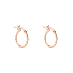 Hot Histoire d'Or Créoles Valentine Argent Rose