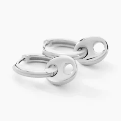 Histoire d'Or Créoles Viana Argent Blanc* Boucles D'Oreilles|Boucles D'Oreilles Fantaisie